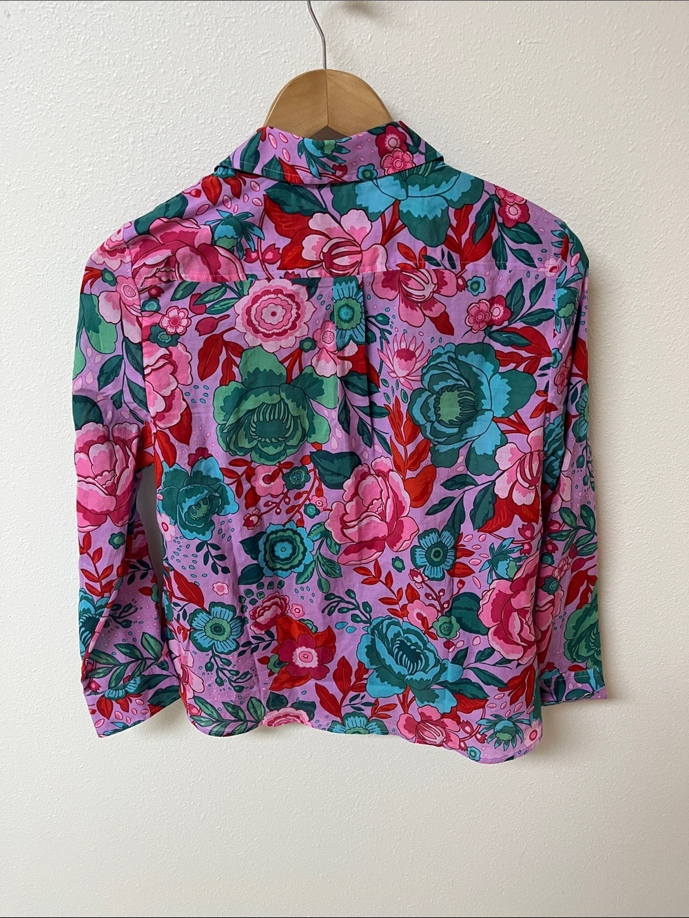 Talbots Pink/purple Floral Button-Down Blouse NWT women’s size Sp (petite) - Picture 3 of 4